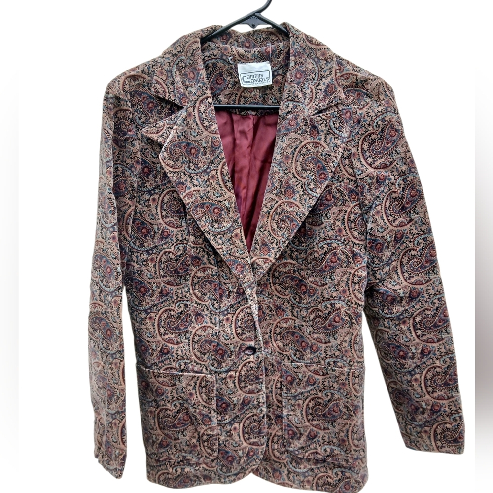 Vintage Paisley Patterned Blazer